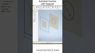 Loft Command in AUTODESK INVENTOR #autodeskinventor #autodesk #inventor