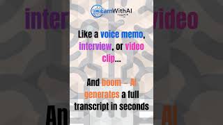 AI Creates Your Podcast Transcript #AIPodcastTranscript #PodcastTips #ContentRepurposing #EarnWithAI