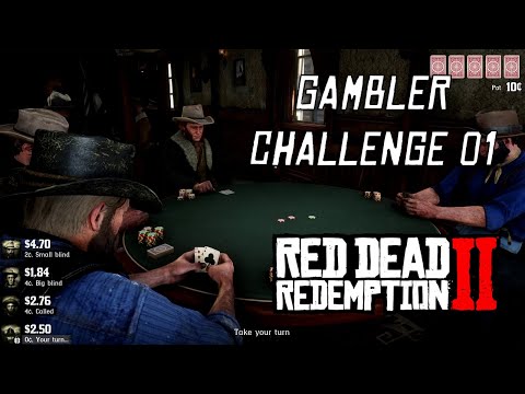 Red Dead Redemption 2 - Gambler Challenge #1 | Win 5 Hands At Poker