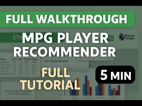 Demo of a Fantasy Football Player Picker Optimizer with PowerBI