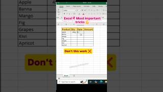 💡 Top Excel Tips & Tricks You Must Know | Boost Your Excel Skills Fast 💻 #ExcelShorts #excel #shorts