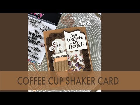 Coffee cup shaker card