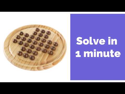Solving MARBLE SOLITAIRE/ BRAIN VITA in 1 minute