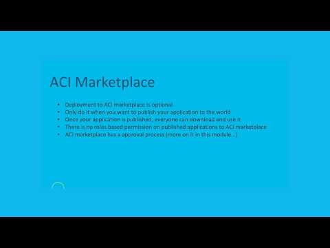 ACI App Developer Training - Module 9