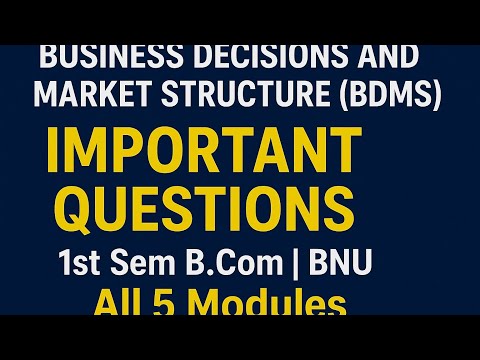 📘BDMS 6 & 14 marks Important Questions I 1st Sem B.ComI SEP Syllabus BNU I AIl 5 Modules🚨📚
