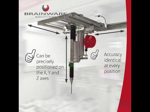 Position-monitored Brainware screwing gantry