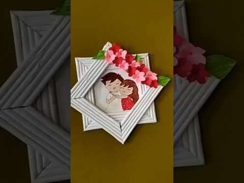 DIY photo frame#asthetic #craftideas #diyphotoframe #homemadegift #homemadegift
