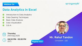 Data Analytics in Excel |  Expert Free Webinar | SpringPeople