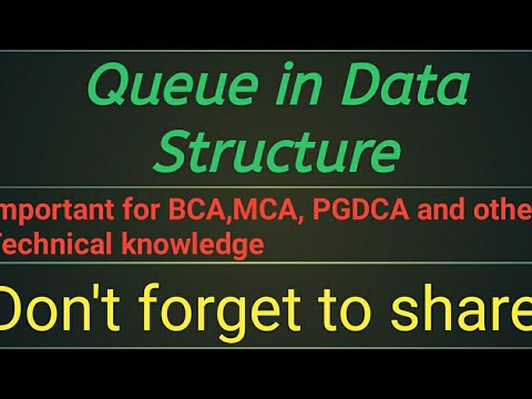 | Queue in data structure| Class-12, BCA, MCA, O'level || By Techno vk