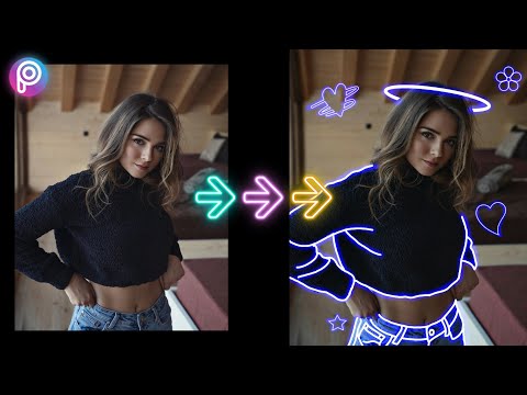 Neon Light Effect | Picsart | Mobile Editing Tutorial