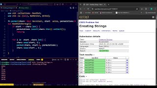 Day 8 of coding in rust | CSES Creating Strings| Rust Coding Challenge|– Silent Code with Music 🎶