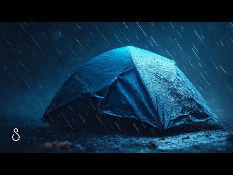 Heavy Rain & Thunder Over Tent At Night💧Black Screen | 12 Hours | Sleep In Series