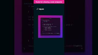 Tools to help you create beautiful code snippets #shorts