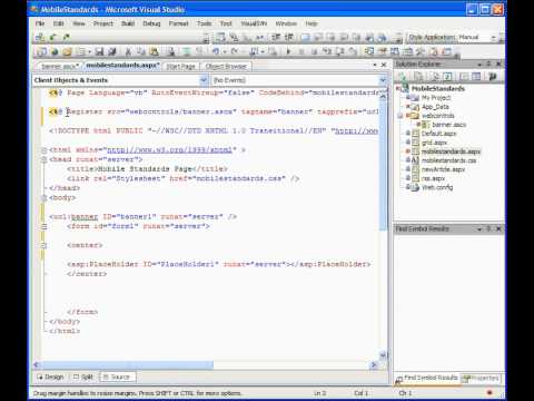 1 Adding a Web Control Banner
