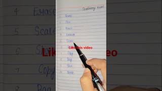 10 stationery name and object class 1st #new #short #English