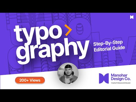 Editorial Typography 🅰️   | Hindi | Manohar Design Co