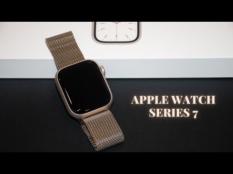 APPLE WATCH SERIES 7 UNBOXING | STARLIGHT 41mm + Gold Milanese loop