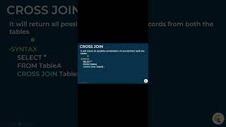 SQL CROSS JOIN#SQLCourse #LearnSQL #DataAnalysis #SQLTables #SQLBasics