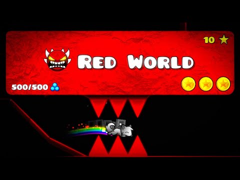 Прохожу ПЕРВЫЙ ЭКСТРИМ ДЕМОН Red World в Geometry Dash