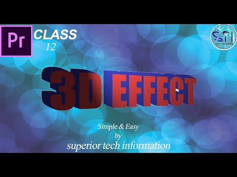 3D Text Tutorial For Premiere PRO|3D text effect like a PRO