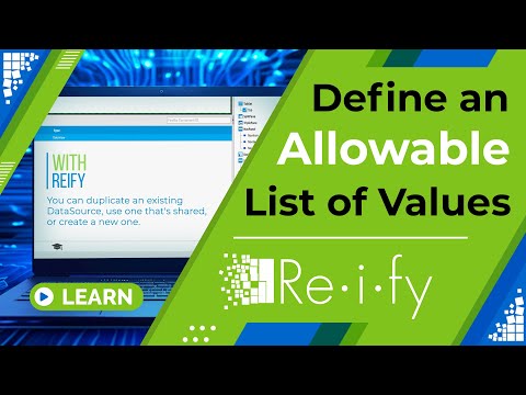 Define an Allowable List of Values