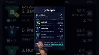 Sleeper picks Parlay to Kickoff the NFL season🫡 #nfl #sleeperpicks #totalfandom