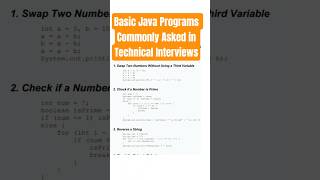Top 10 Basic Java Programs Asked in Technical Interviews | For Freshers & Beginners | #Java coding