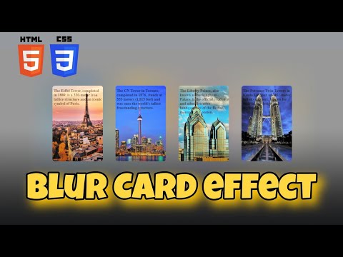 Blur card effect | HTML & CSS | Basic coding | 2025