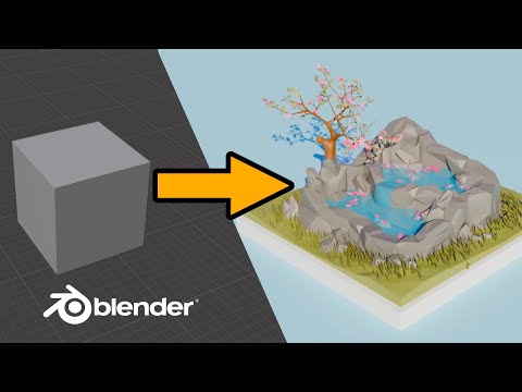 Spring Blossom | How To Make Low Poly Models In Blender