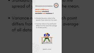 standard deviation and variance. Data Science Interview Prep 👨‍💻.  👉Follow @stem_ai4all for more .