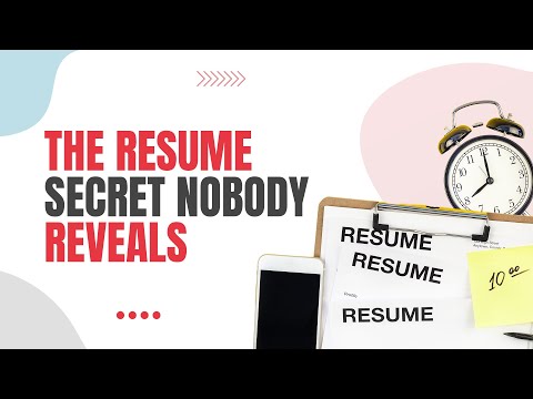 A resume secret no one reveals