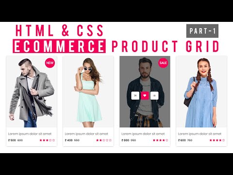 Ecommerce Product Grid Using HTML & CSS | Part - 1