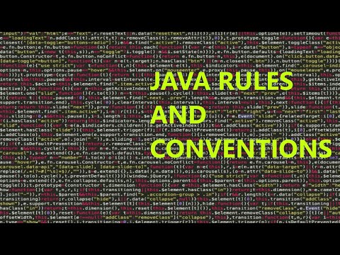 Chapter 10 : Java Tutorial | Java for beginners | Java Rules and Conventions in English