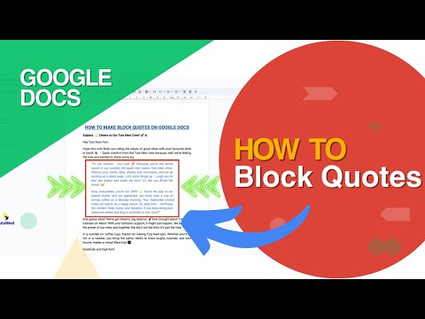 How To Make Block Quotes On Google Docs