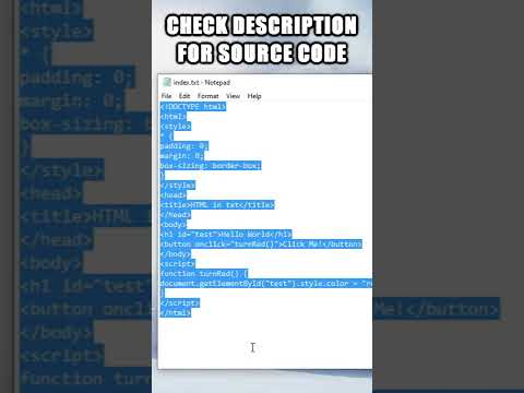How to Create a Website using a Text Document #shorts #coding #programming