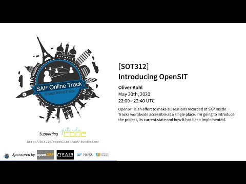 [SOT312] Introducing OpenSIT