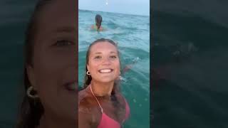 Moonlit Swim: Embracing the Ocean's Magic#MoonlitSwim #OceanMagic #EveningBliss