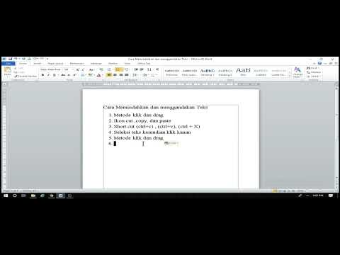 Cara memindahkan dan menggandakan teks di microsoft word