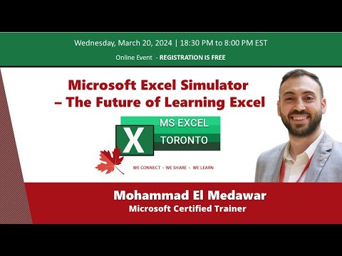 MS Excel Toronto -​ Microsoft Excel Simulator – The Future of Learning Excel - Mohammad El Medawar