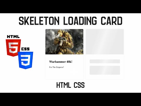 Skeleton Loading Card - HTML CSS - No JavaScript