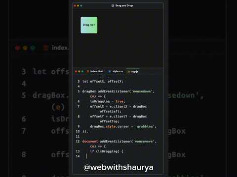 Drag and drop in html css