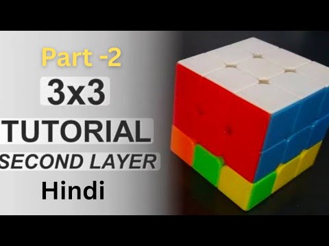 Rubik’s Cube 3×3 Part 2 | Second Layer Easy Method | Hindi