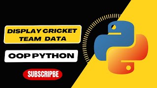 Display Cricket team info using Python OOP #begginers #python #oop