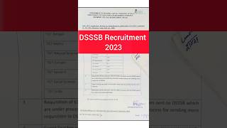 dsssb tgt vacancy 2023|dsssb tgt vacancy 2023 notification|dsssb prt vacancy 2023#hindi#dsssb#shorts