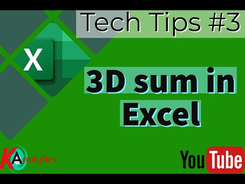 Excel Tips and Tricks, 3D sum in Excel | Tech Tips #3 | Excel Tutorial