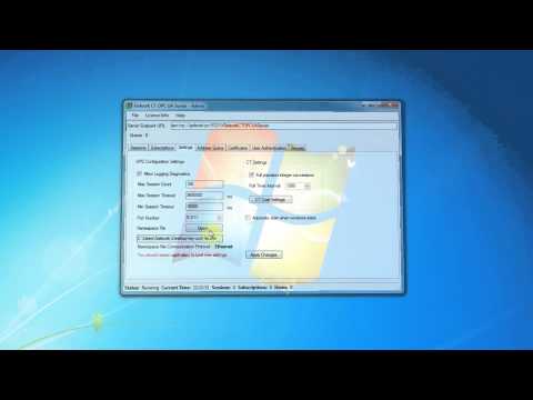 Initial settings of CT OPC UA Server