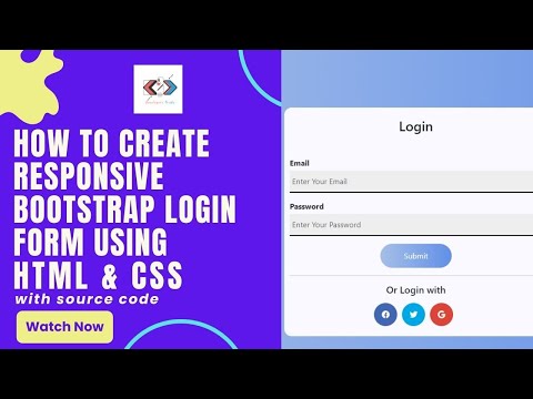 How To Create Responsive Bootstrap Login Form Using HTML & CSS (2023) - with source code