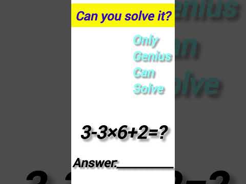 Genius IQ test math puzzle| Tricky math puzzle #math#gk#quiz#math quiz #ytshorts