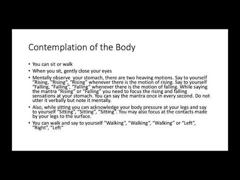 Four Foundations of Mindfulness Meditation.