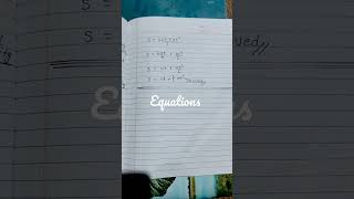 Equations of linear motion